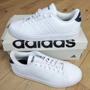 Adidas Advantage 2.0 Low Top Womens Size 10 White Blue Sneakers Shoes IH3452 NEW